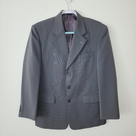 Zannini Italy Mens Single-Breasted 3-Button Blazer Jacket Gray Size 40 *RUNS BIG - Picture 1 of 8